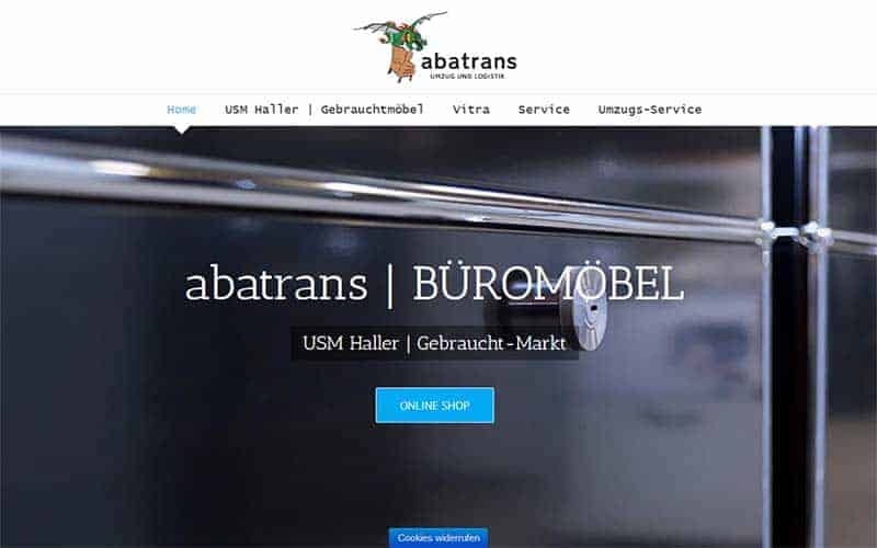 JoeWP WordPress Agentur -Referenzen Abatrans Büromöbel