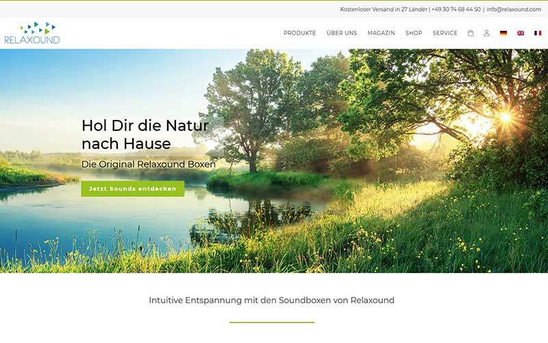 JoeWP WordPress Agentur - Referenz Website Relaxound